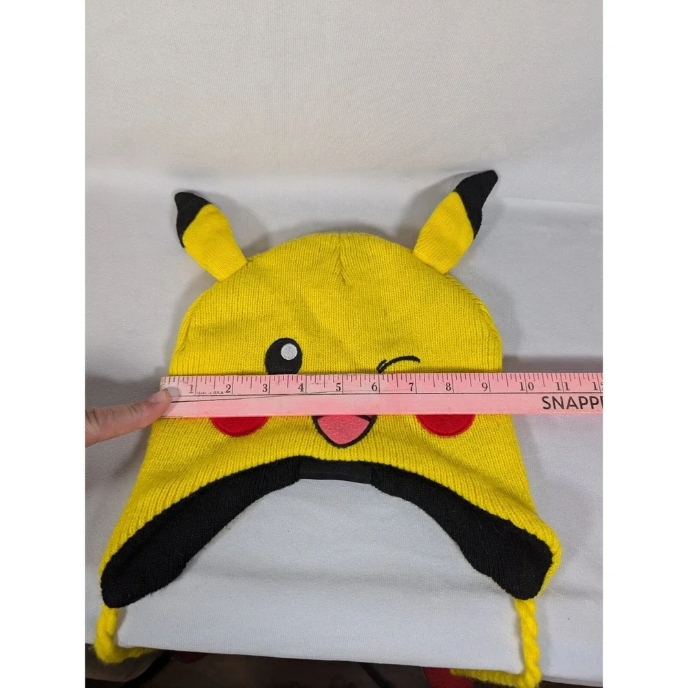Pokemon Pikachu Hat with Ears & Pokeballs Beanie Game Freak One Size